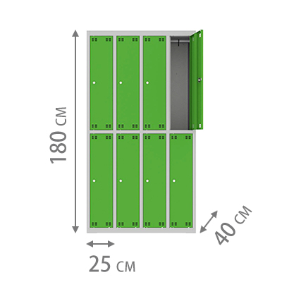 H=180cm, skrytka 90/25/40cm